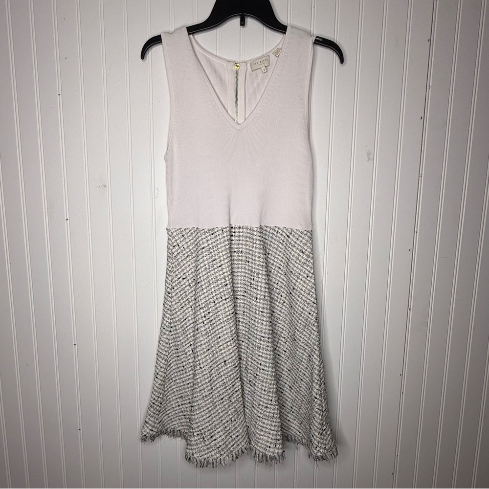 Ted Baker Tweed Adalad Dress Size 3 (6-8)